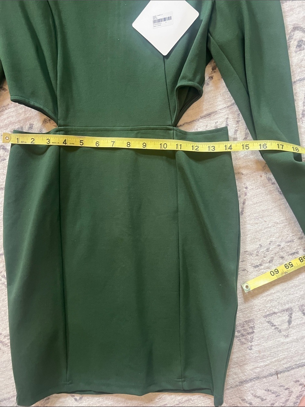 Selfie Leslie Dark Green Long-Sleeve Asymmetrical Wrap Dress - Picture 6 of 9